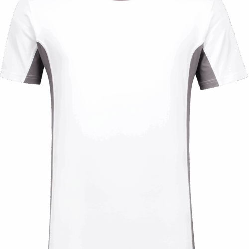 0408 T-Shirt Bi-Colour Wit / Grijs XS