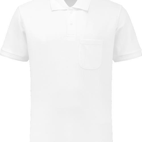 1221 Poloshirt Outfitters Wit met Borstzak XS