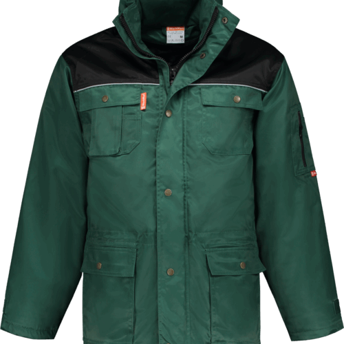 2155 Parka Bi-Colour Beaver Groen / Zwart S