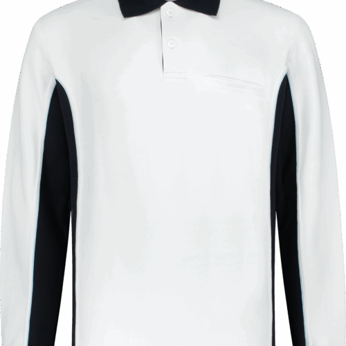 2401 Polosweater Bi-Colour Wit / Navy S