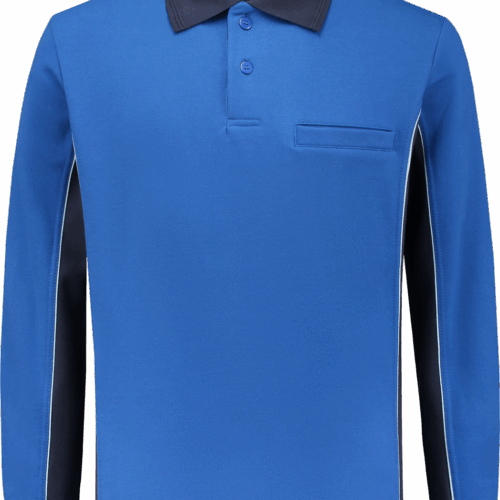 2404 Polosweater Bi-Colour Royal Blue / Navy S