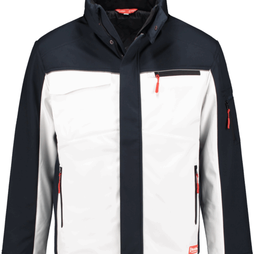 2511 Softshell Jacket Winter Wit / Navy XS