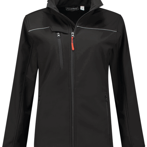25261 Softshell Ladies Zwart S