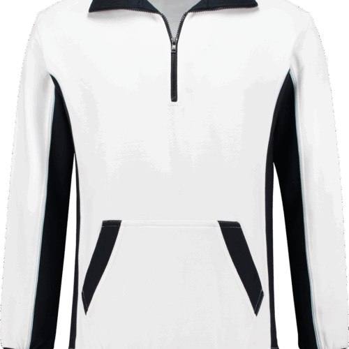 2701 Zipper Sweater Wit / Navy XS
