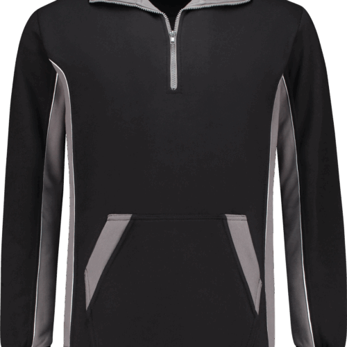 2706 Zipper Sweater Zwart / Grijs XS