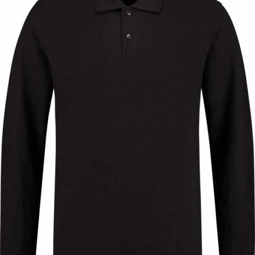 81062 Poloshirt Outfitters Longsleeve Black XS