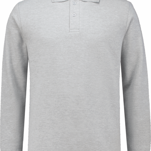 9342 Polosweater Outfitters Grijs Melange Rib Board XS